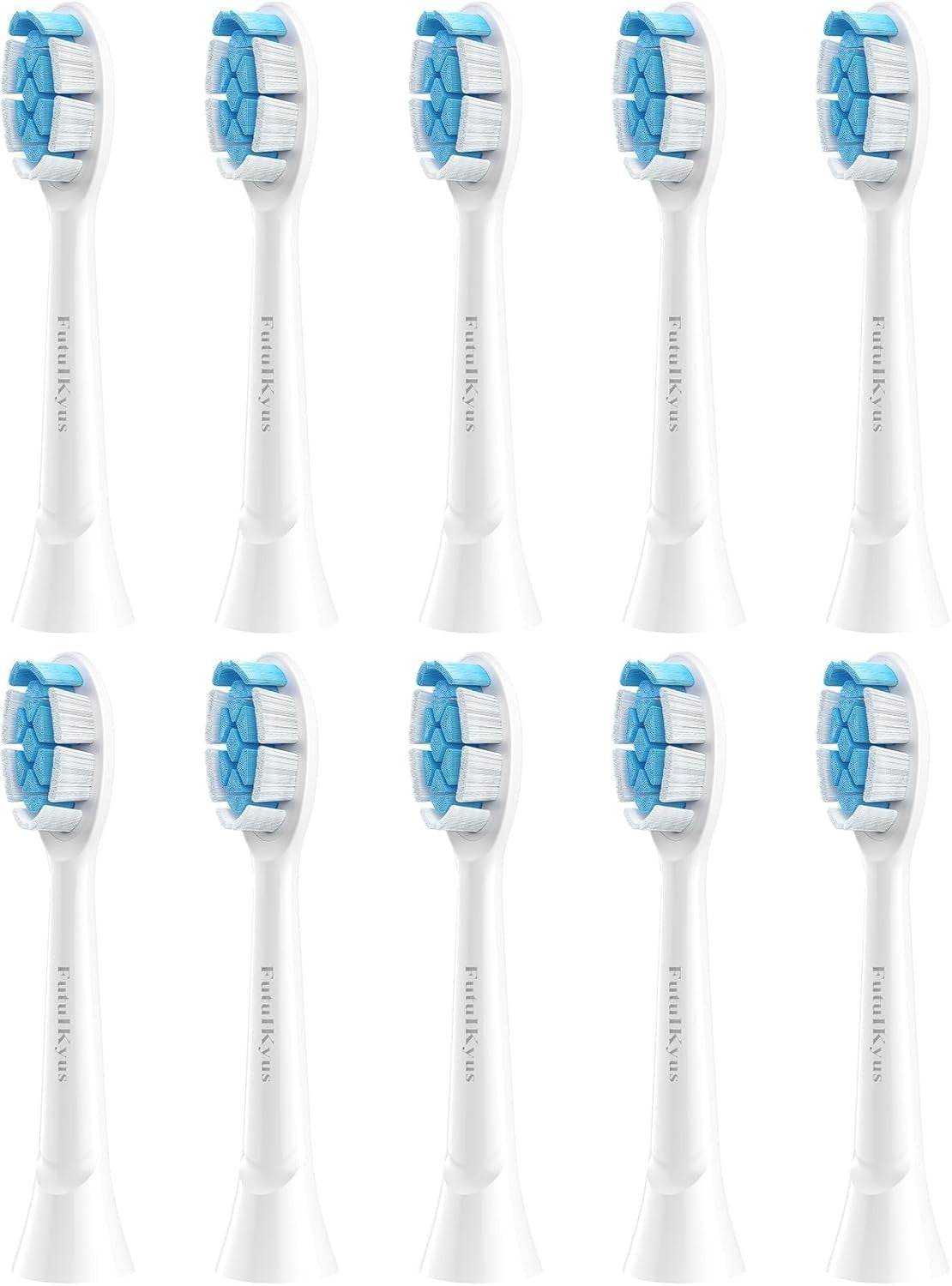Electric Toothbrush Replacement Heads 10 Pack Soft Bristle Sonic W-Shaped