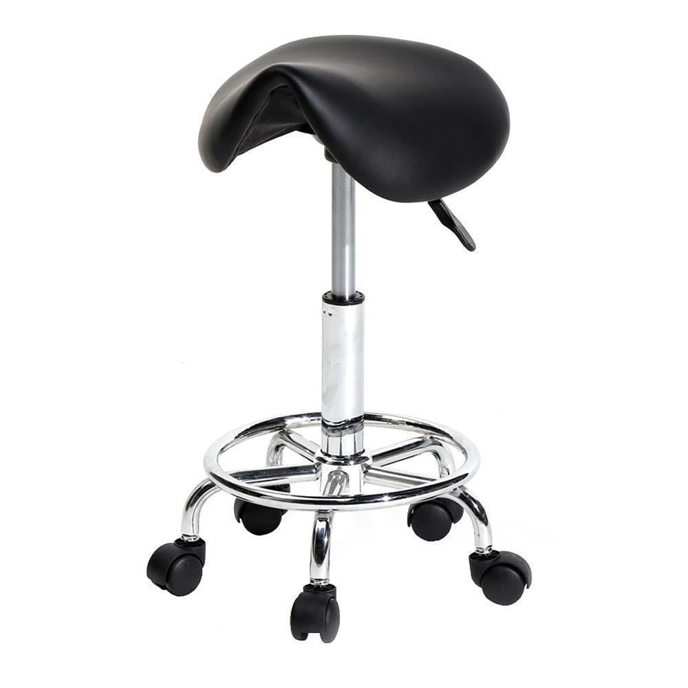Adjustable Hydraulic Swivel Hair Salon & Barber Stool with Wheels