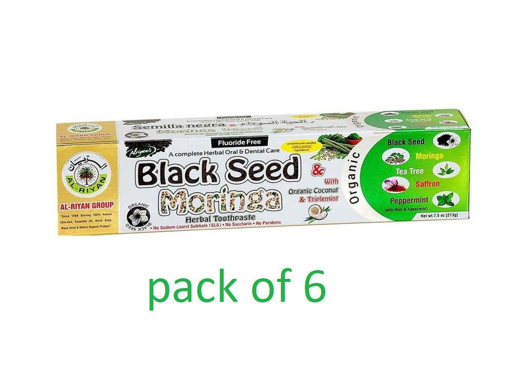 Herbal Toothpaste Pack of 6 - Natural Fluoride-Free Oral Care for Adults & Kids