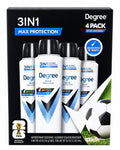 Men's Max Protection 3-in-1 Fresh Deodorant Spray - 4 Pack, 4.8 Oz Each