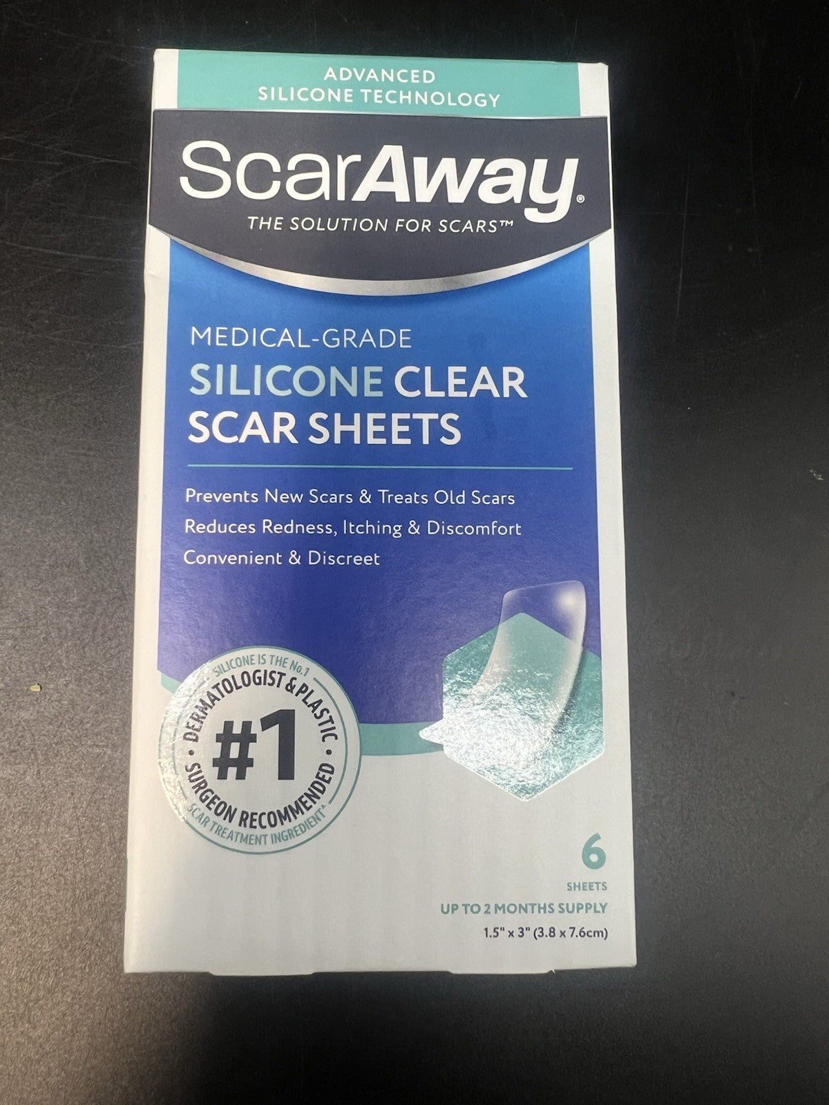 Silicone Clear Scar Sheets - 6 Sheets Up to 2 Months Supply for Scar Care