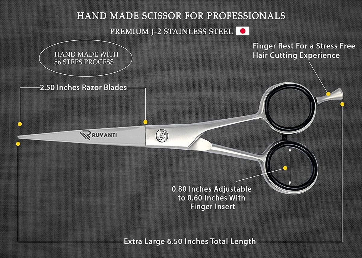 Professional Hair Cutting Scissors 6.5 Inch High-Quality Stainless Steel Barber Shears