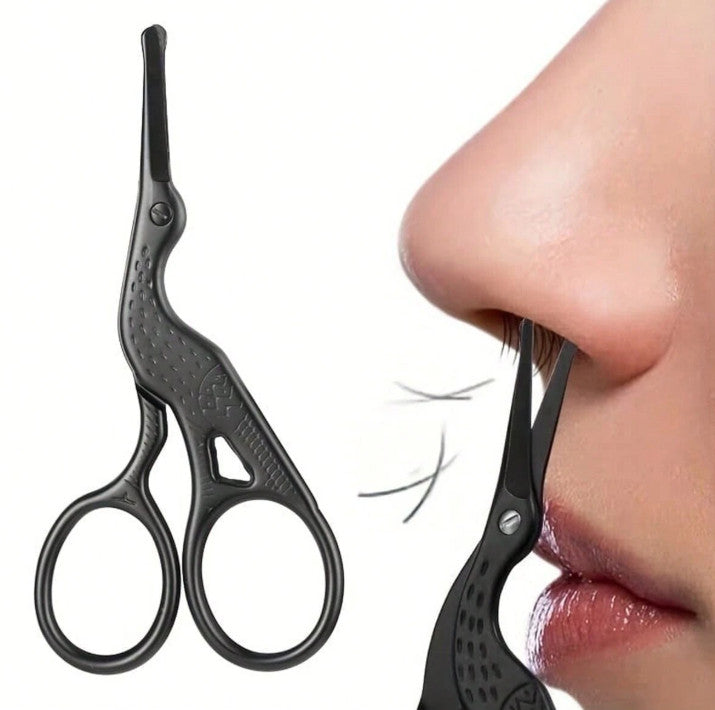 Nose & Facial Hair Grooming Scissors - Stainless Steel Round Tip
