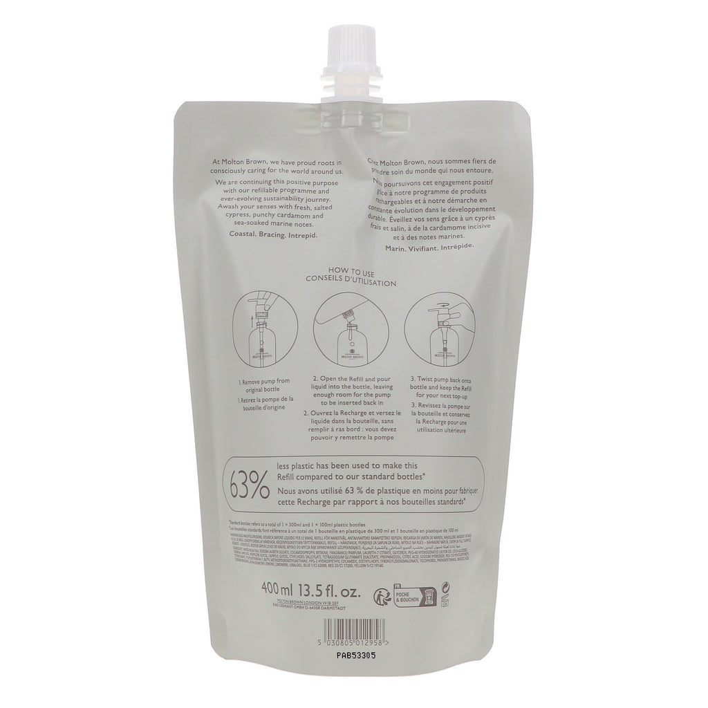 Molton Brown Coastal Cypress & Sea Fennel Liquid Hand Wash Refill 13.5 oz