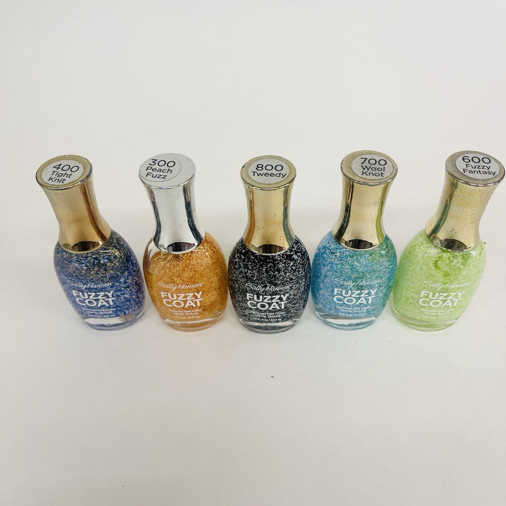 5-Pack Fuzzy Coat Textured Nail Polish Set - Unique Nail Color Collection
