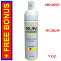 Self Tanning Foam Mousse - Medium Dark Sunless Tanning Lotion with Mitt & Gloves