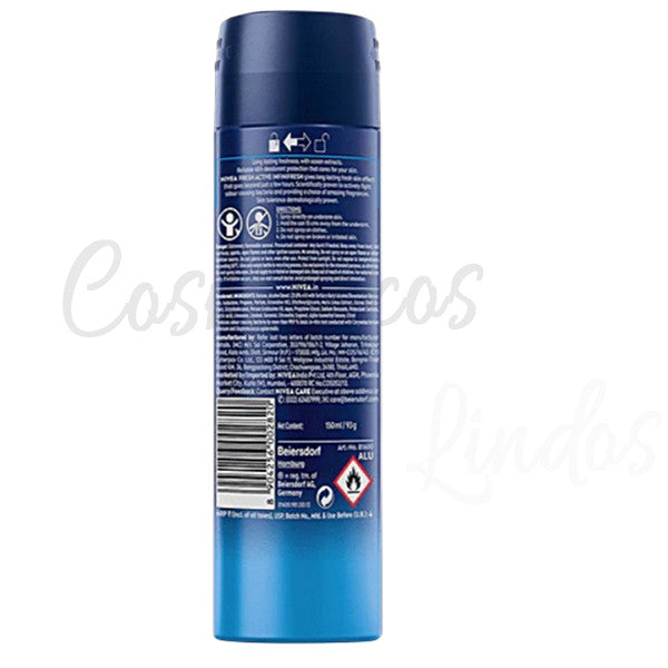 Men's Deodorant Spray 48H Odor Protection Antibacterial Fresh Active