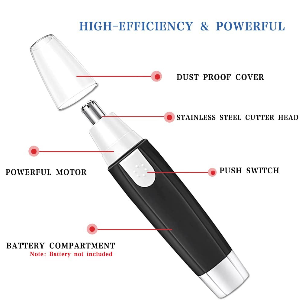 Electric Nose Ear Hair Trimmer for Men and Women - Safe, Portable, Rechargeable