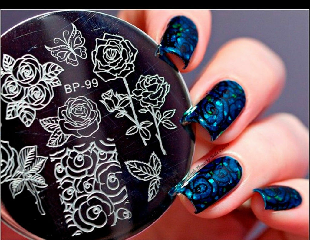 Nail Art Stamp Plate Butterfly Flower Design DIY Manicure Image Template