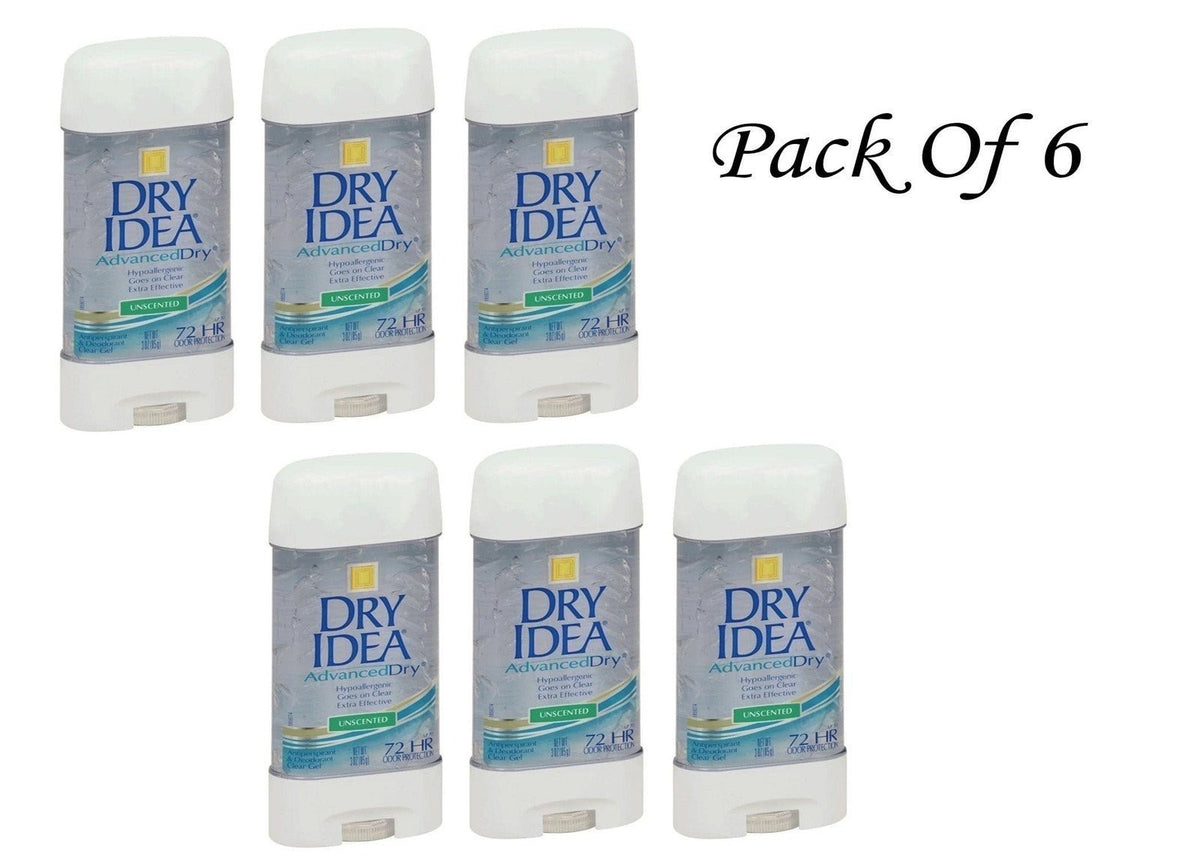 Unscented Antiperspirant Deodorant Gel for Women - 6 Pack