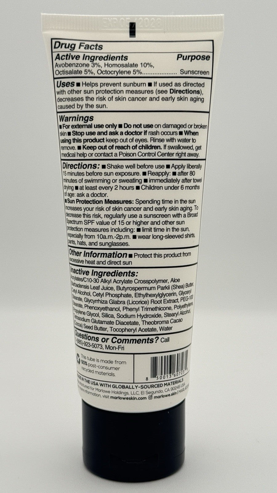 Men's Sunscreen Lotion SPF 50 - Moisturizer with SPF for Face 3.4 oz