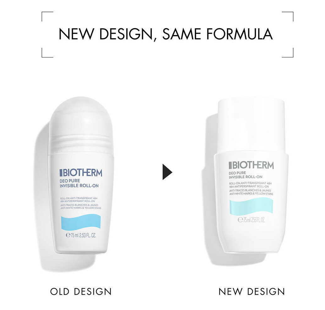 Biotherm Deo Pure Invisible 48H Antiperspirant Roll-On 75ml - 2 Pack