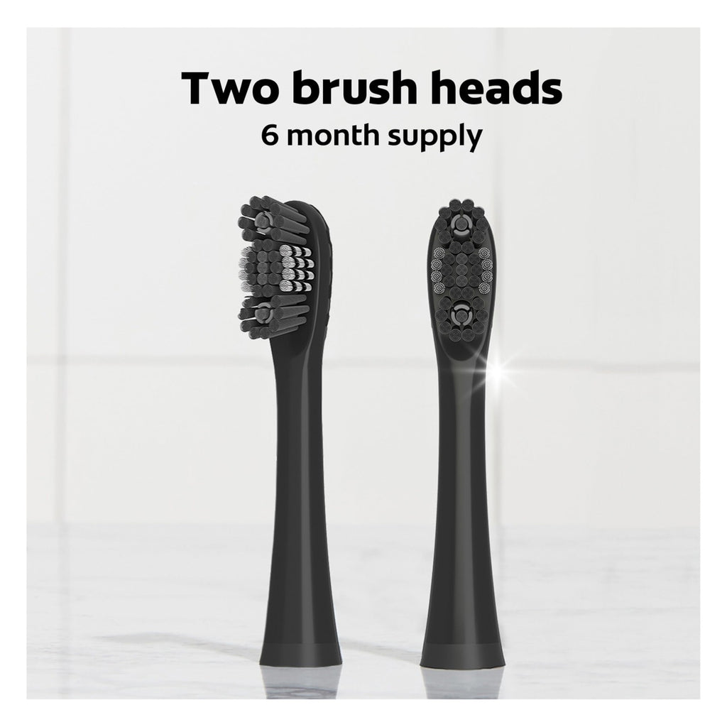 Colgate 360 Battery Powered Toothbrush Refills - Soft, Black, 2 Pack