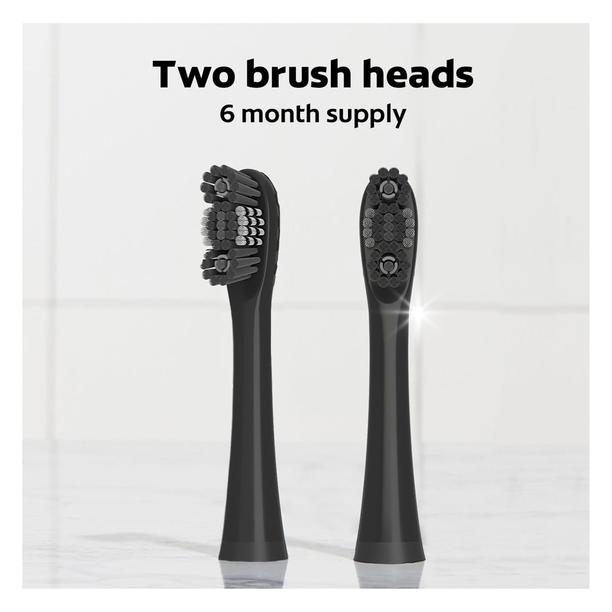 Colgate 360 Battery Powered Toothbrush Refills - Soft, Black, 2 Pack