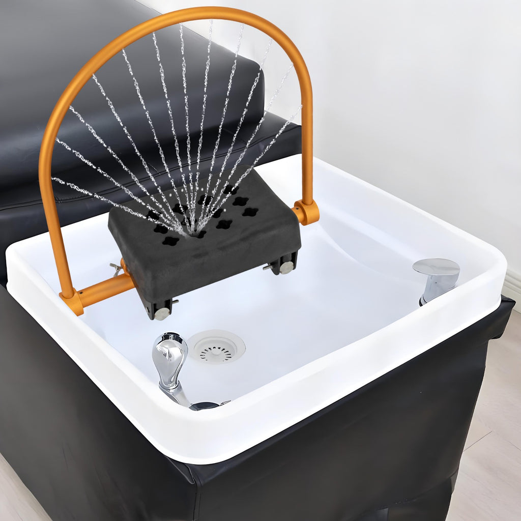 Water Circulation Frame Kit with Pillow and Rotating Rack for Hair Washing Bed Salon