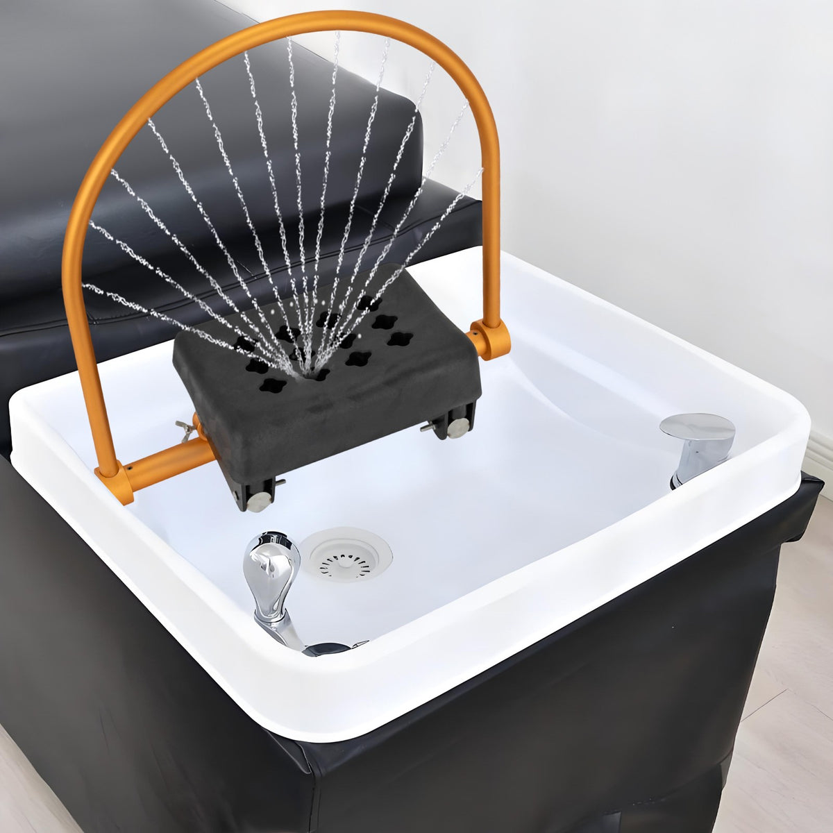 Water Circulation Frame Kit with Pillow and Rotating Rack for Hair Washing Bed Salon