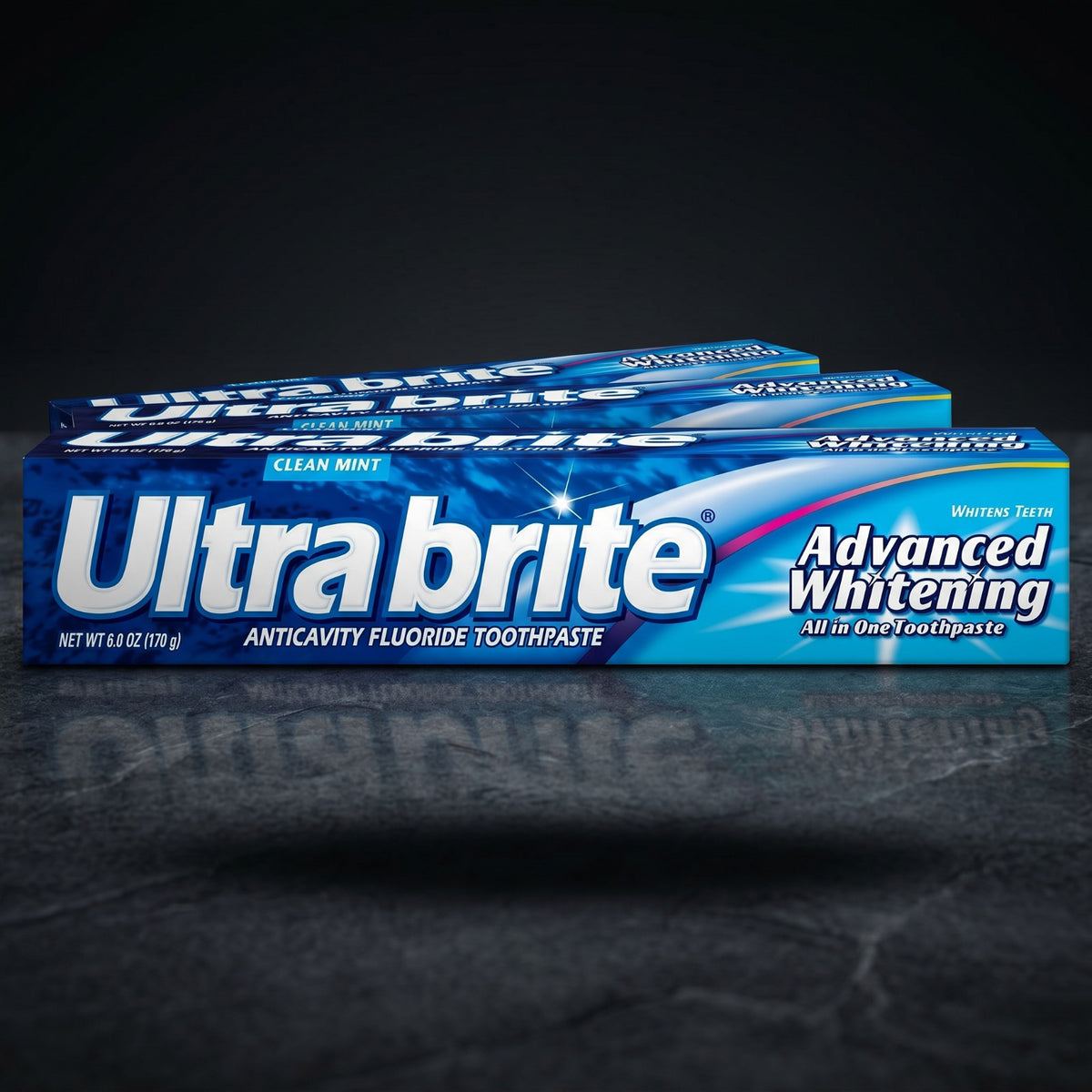 Ultra Brite Whitening Toothpaste Clean Mint 6 Oz - 3 Pack