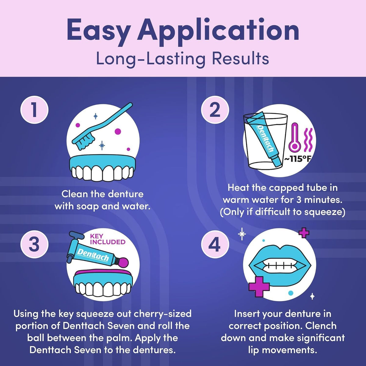 Denture Adhesive Gel - Waterproof Extra Strong Secure Fit for Upper & Lower Dentures