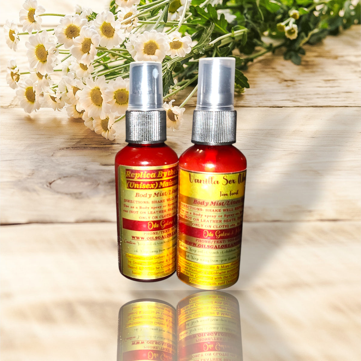 Customizable Long-Lasting Body Mist and Linen Spray Set - 2 oz