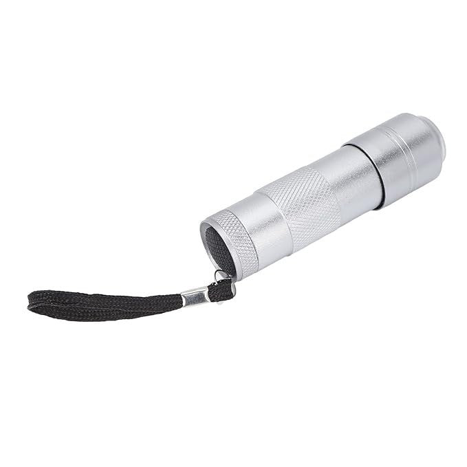 Press Nail Art Flashlight with 12 LED Chips Handheld Nail Lamp Metal