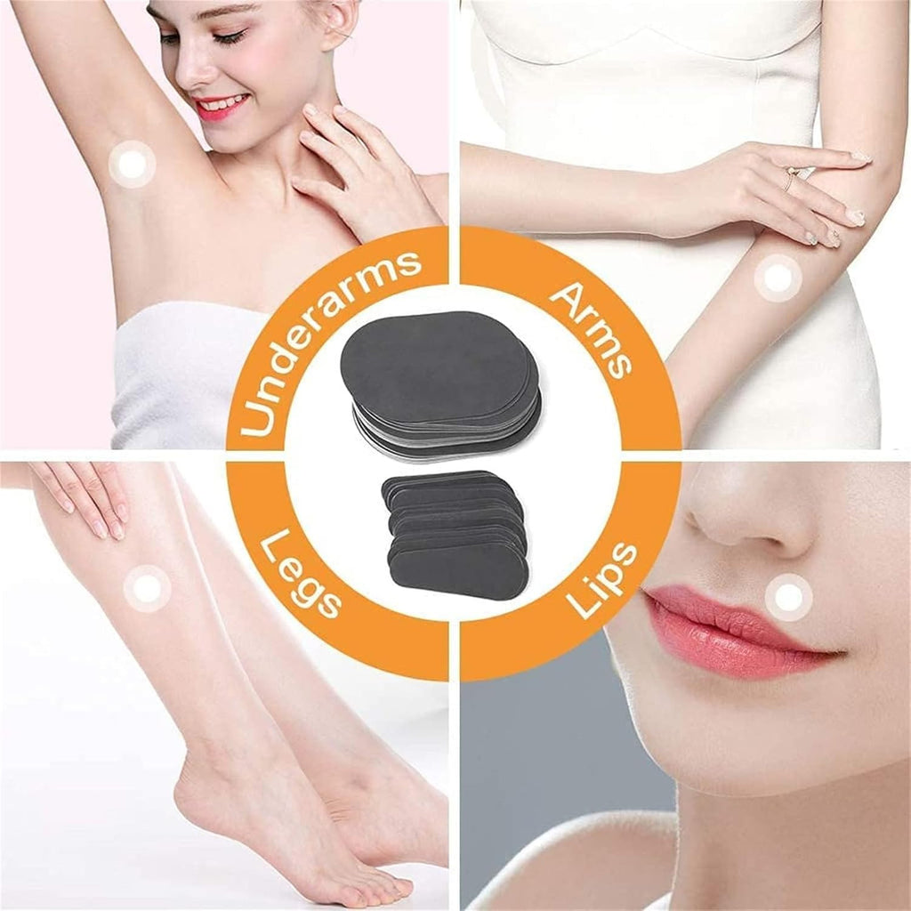 Hair Removal Exfoliating Pads Set of 80 for Legs Face Arms and Underarms