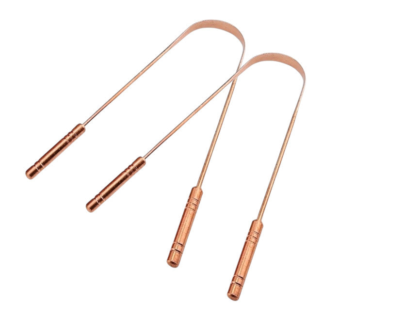 Copper Tongue Scraper Set - Ayurvedic Oral Hygiene Tool for Fresh Breath