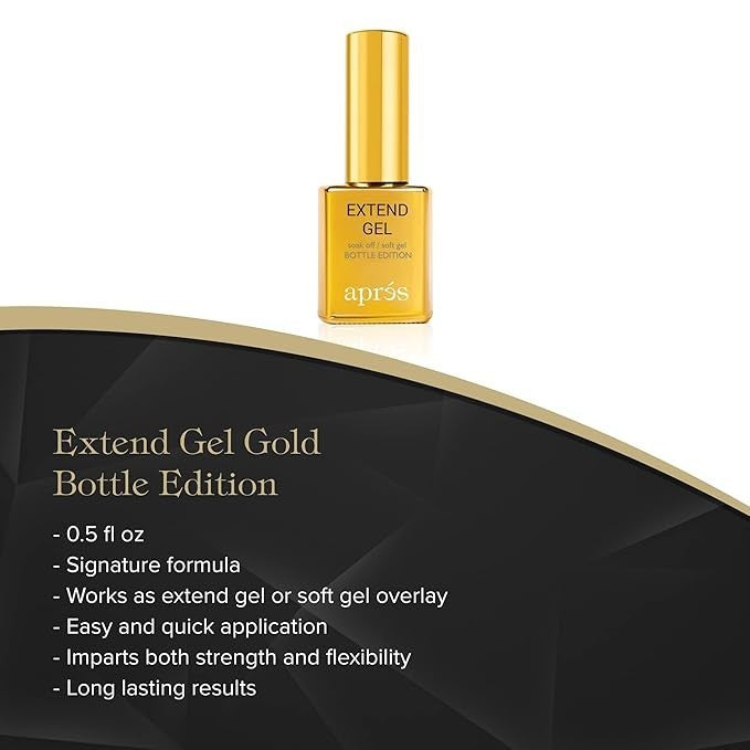 Apres Extend Gel Gold Bottle 30ml - Nail Extension & Strengthening Gel