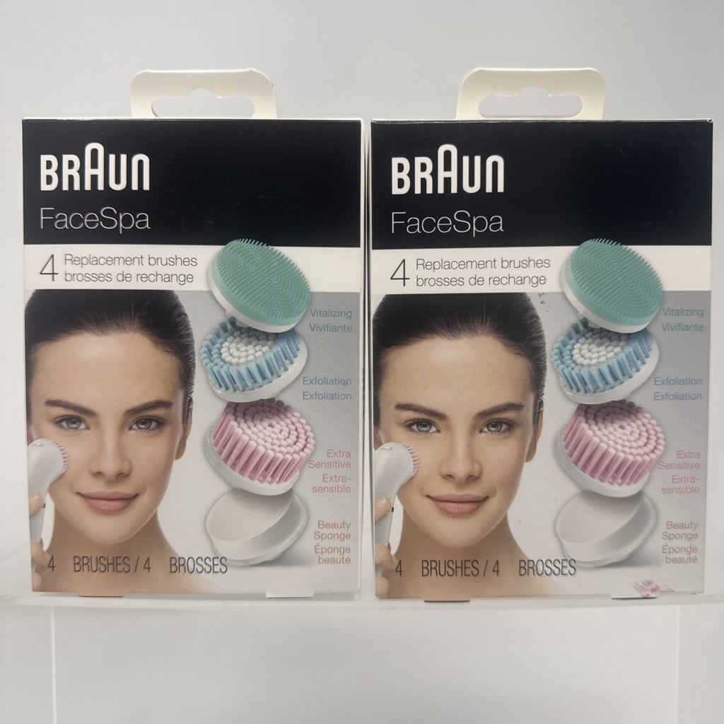 Braun FaceSpa 80MV Replacement Brush Heads Bundle - 4 Pack