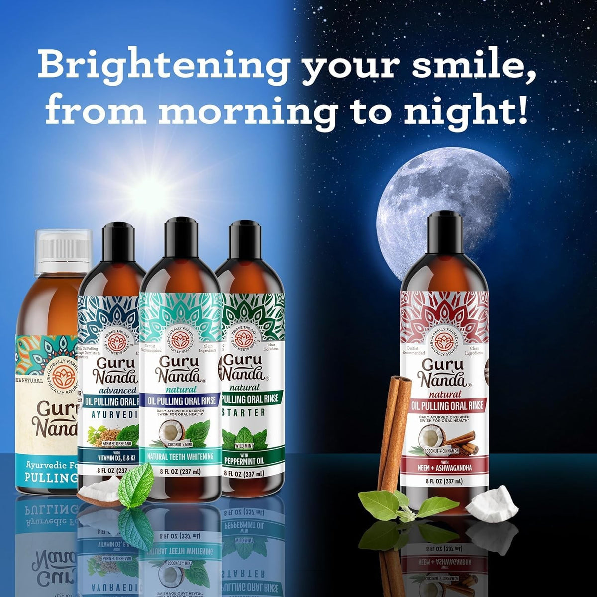 Pulling Oil Mouthwash - Natural Ayurvedic Oral Care, 8 Fl Oz