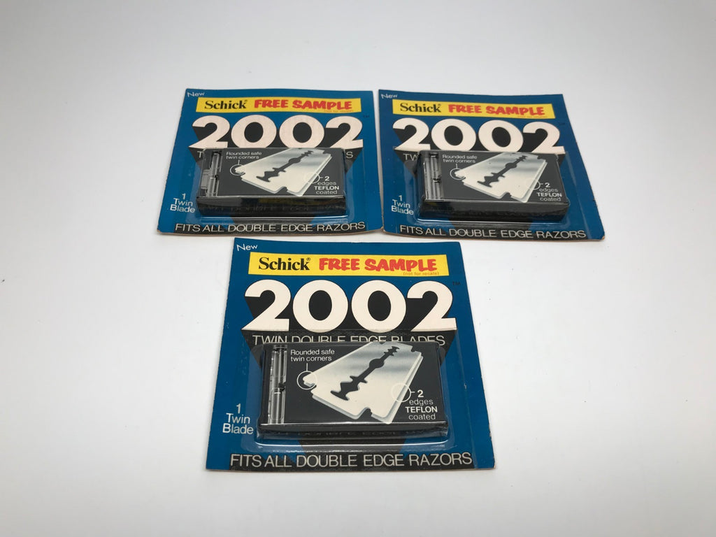 Schick Twin Double Edge Razor Blade Pack of 3 - NOS, Single Blades