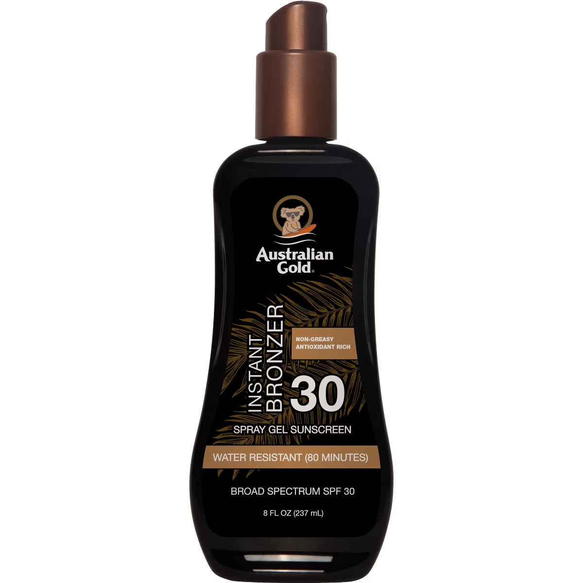 Australian Gold SPF 30 Spray Gel with Instant Bronzer - 8oz