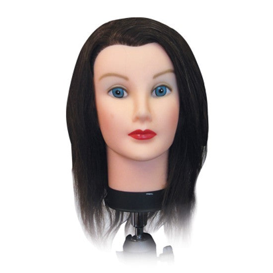 Celebrity Human Hair Manikin Up to 19 Inches Brown Hair D804 No Box