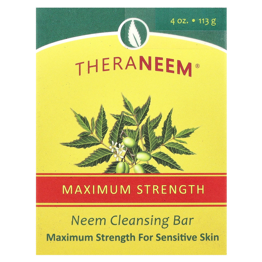 Neem Cleansing Bar for Sensitive Skin - Maximum Strength, 4 oz