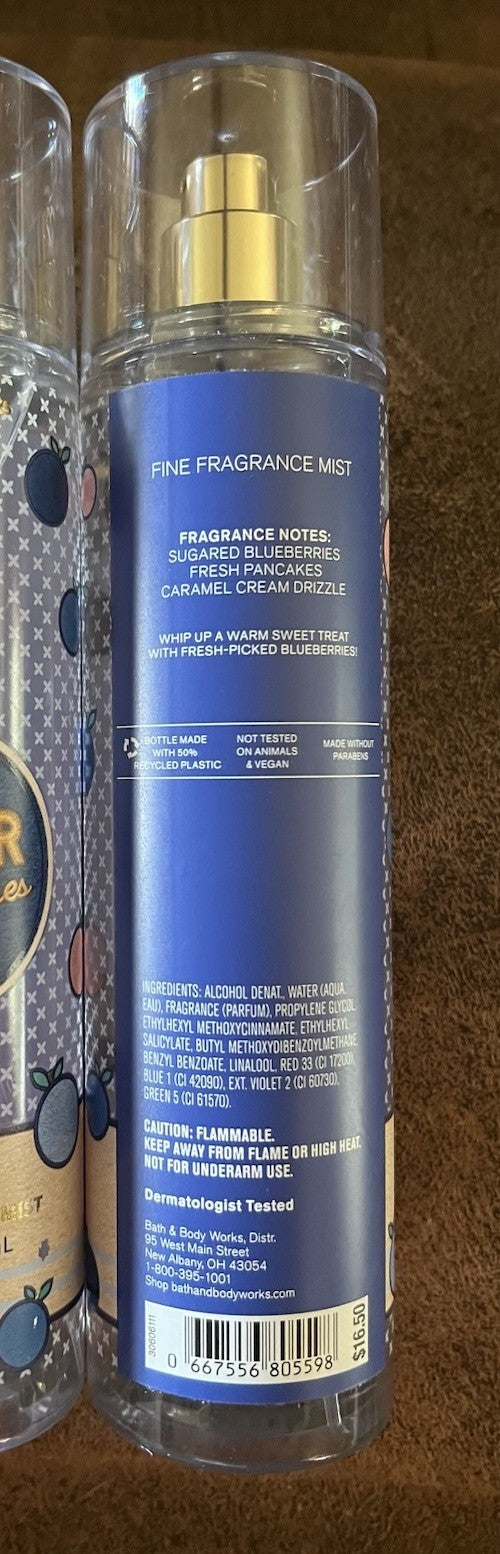 Bath & Body Works Blueberry Sugar Pancakes Body Mist & Lotion Set - Discontinued