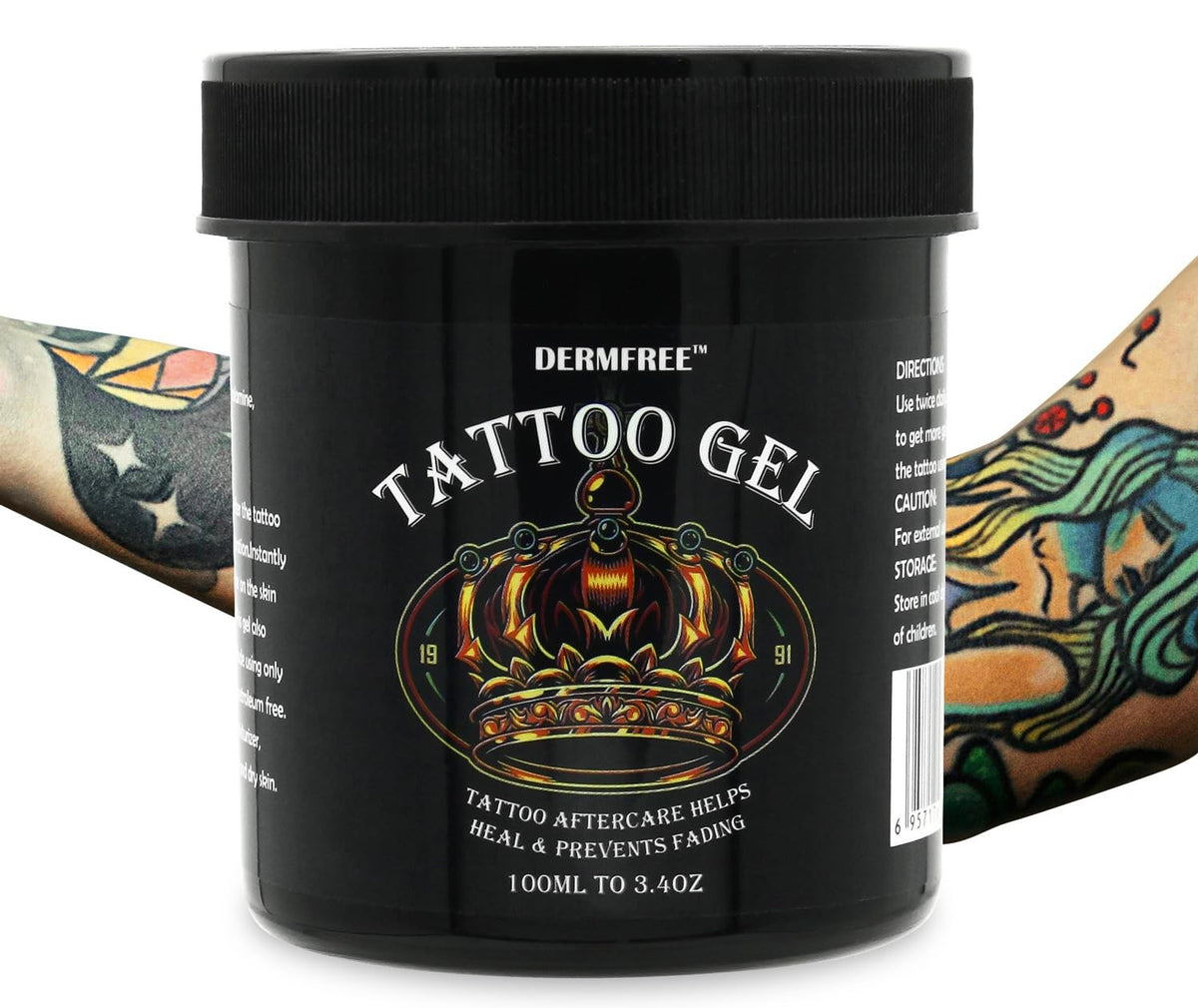 Tattoo Aftercare Cream 3.4 Oz – Soothing Moisturizer for Before, During & After Tattooing