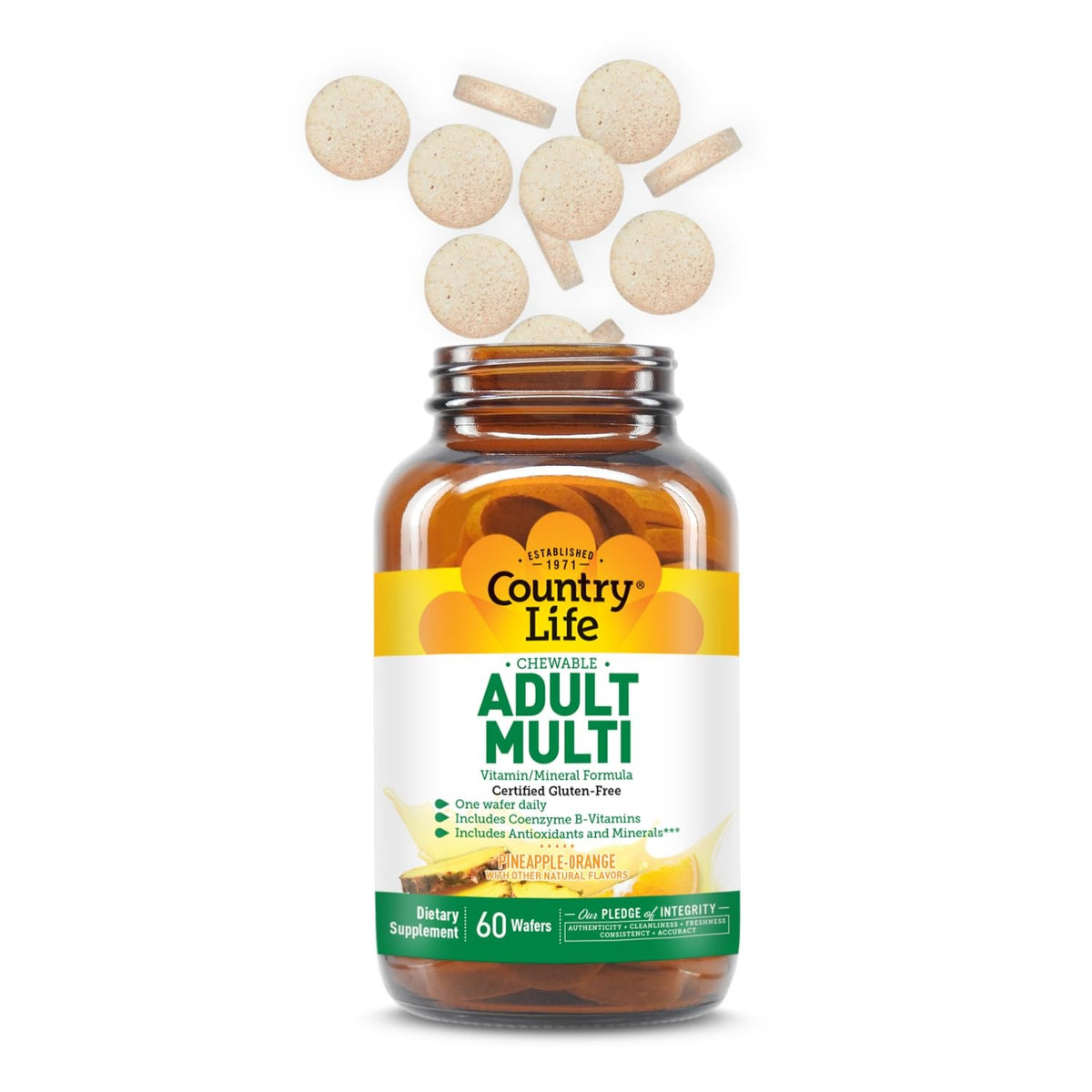 Adult Multivitamin Chewables with Coenzyme B-Vitamins - Immune Support & Energy
