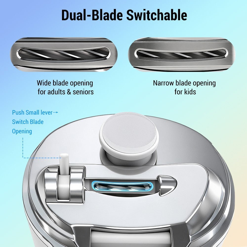Electric Nail Clipper Set for Seniors and Kids with Magnifier & LED Light