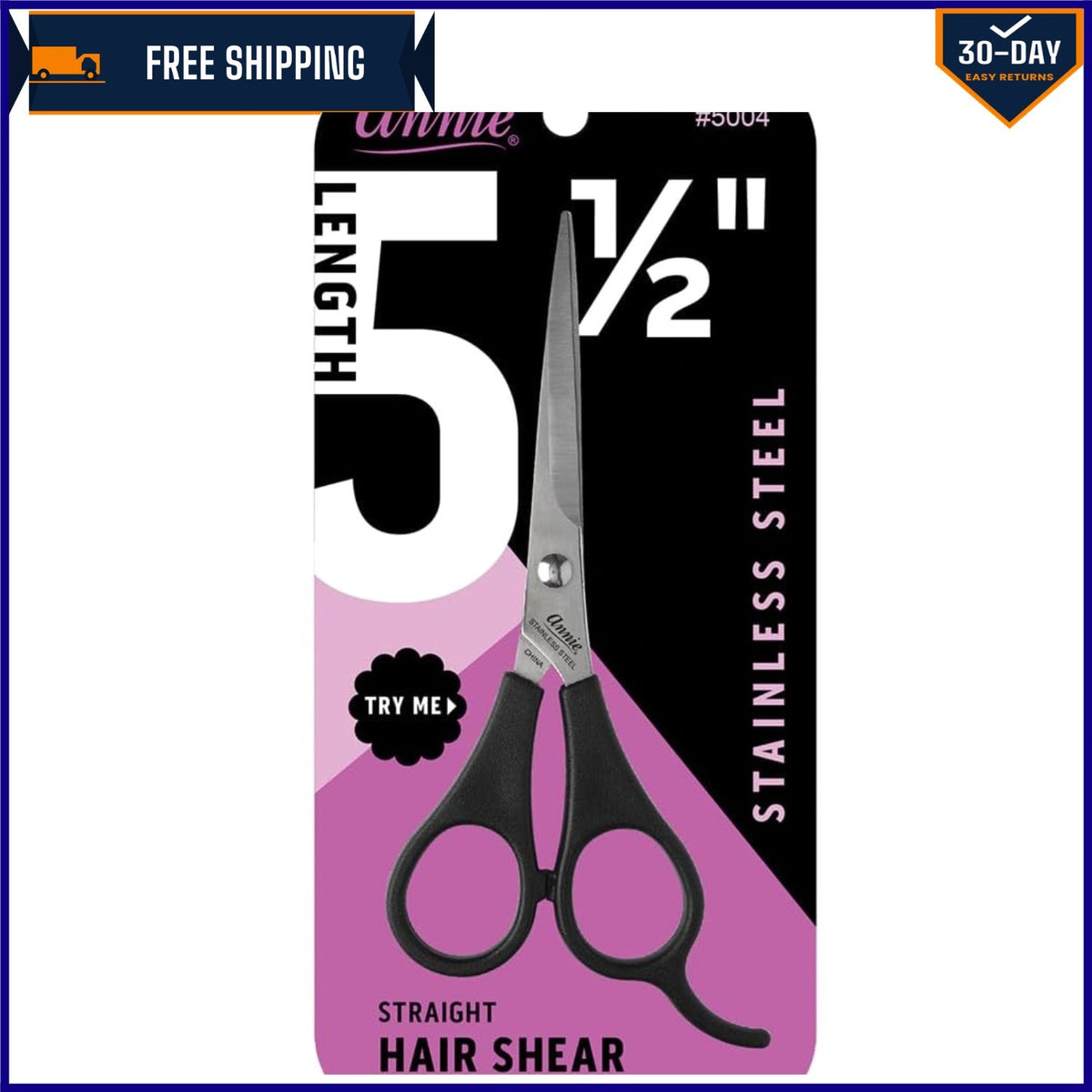 Professional 5.5 Inch Rust-Resistant Hair Cutting Scissors - Ambidextrous