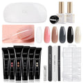 Poly Gel Nail Kit with UV Light Starter Set - 6 Colors for DIY Manicure
