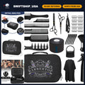 17-Piece Professional Hair Cutting Kit with Shears, Thinning Scissors, Combs & Cape
