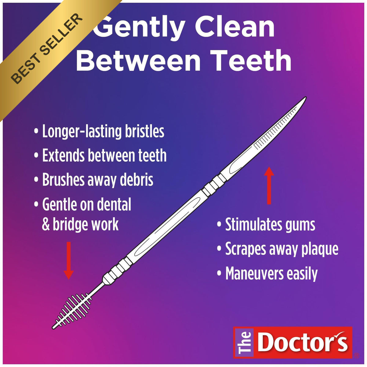 Interdental Toothpicks with Bristle Brush & Plaque Remover - 1100 Count Pack