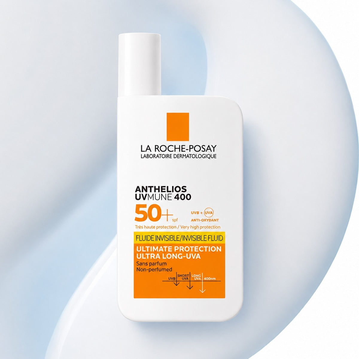 2 Pack SPF50+ Facial Sunscreen Lotion - Invisible, Fragrance-Free, Sensitive Skin