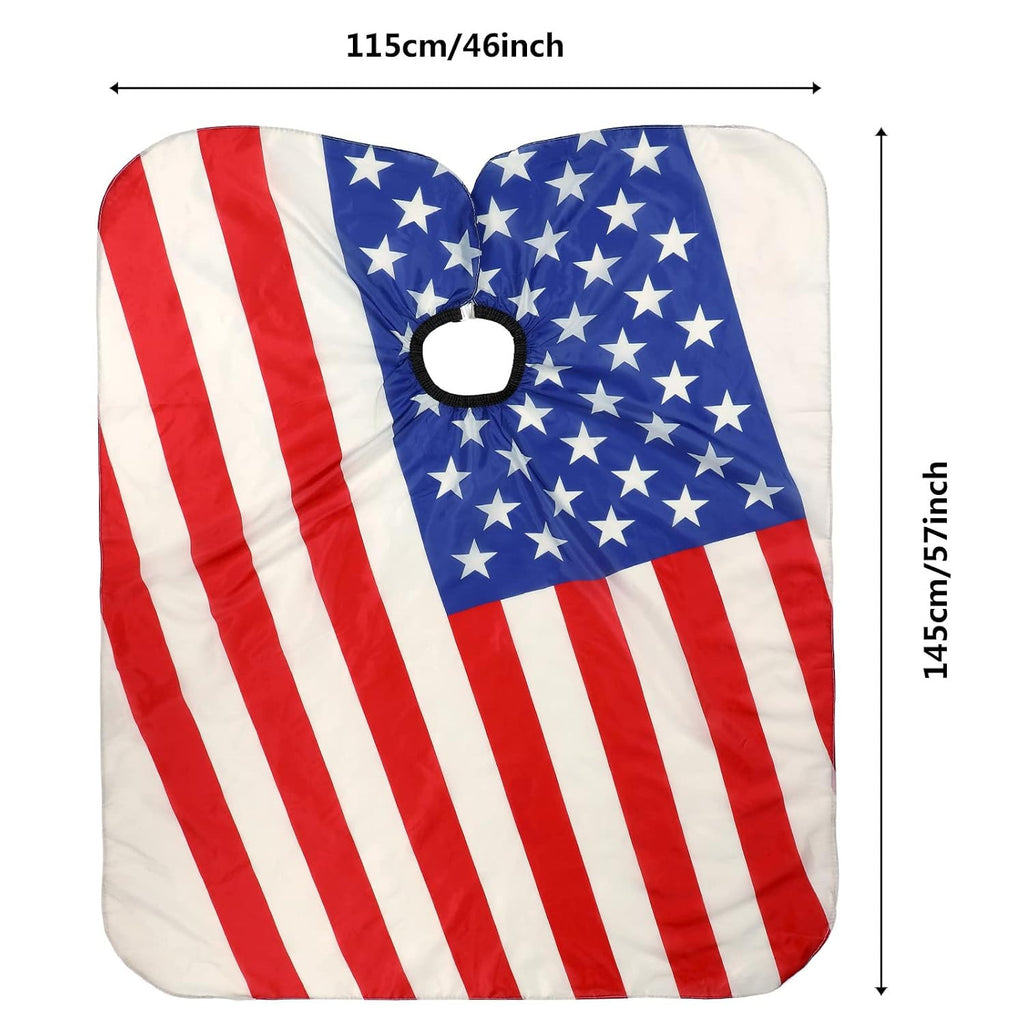 Professional Barber Cape with Neck Duster Brush - July Independence Edition