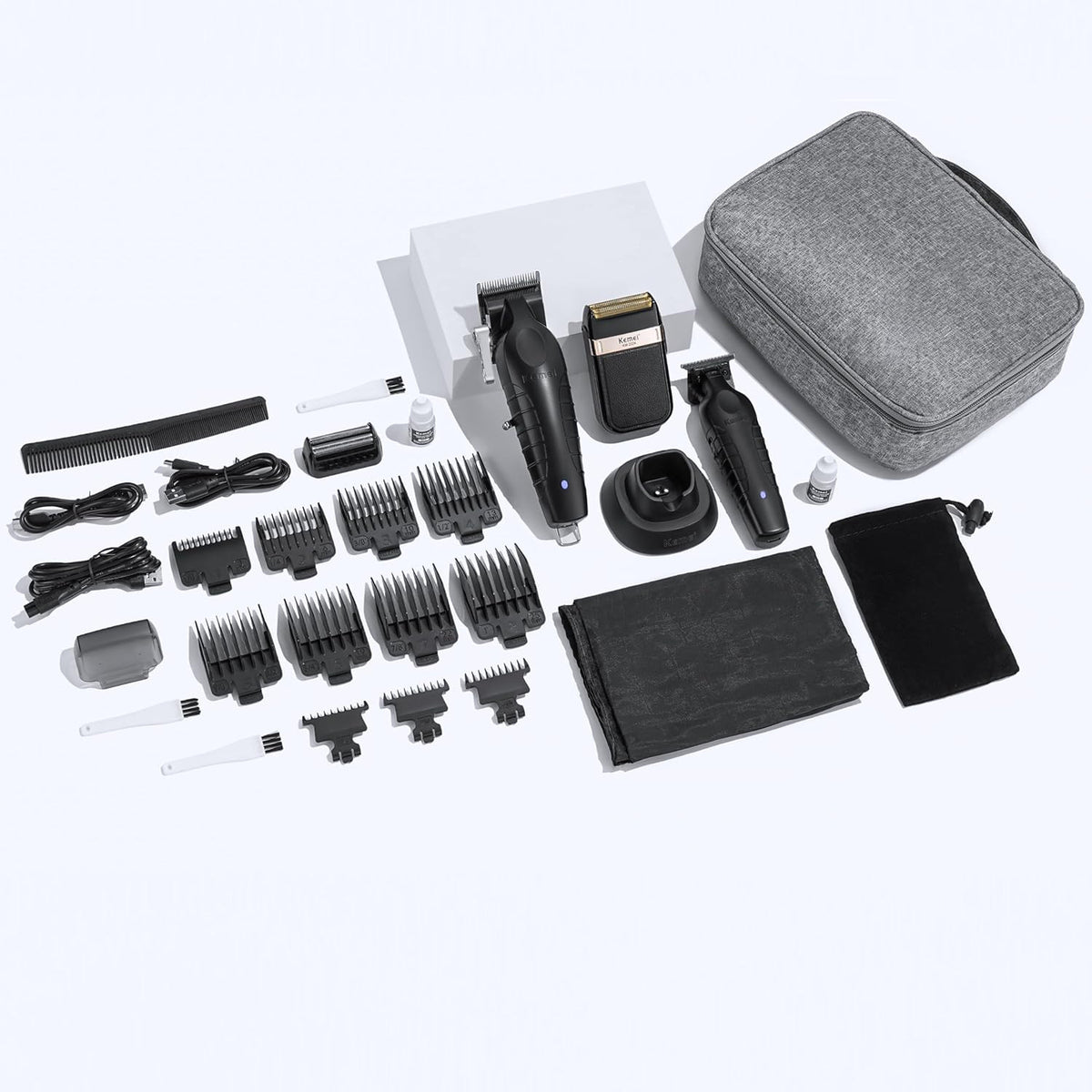 Men's Professional Hair Clipper & Grooming Kit - Cordless Trimmer Set