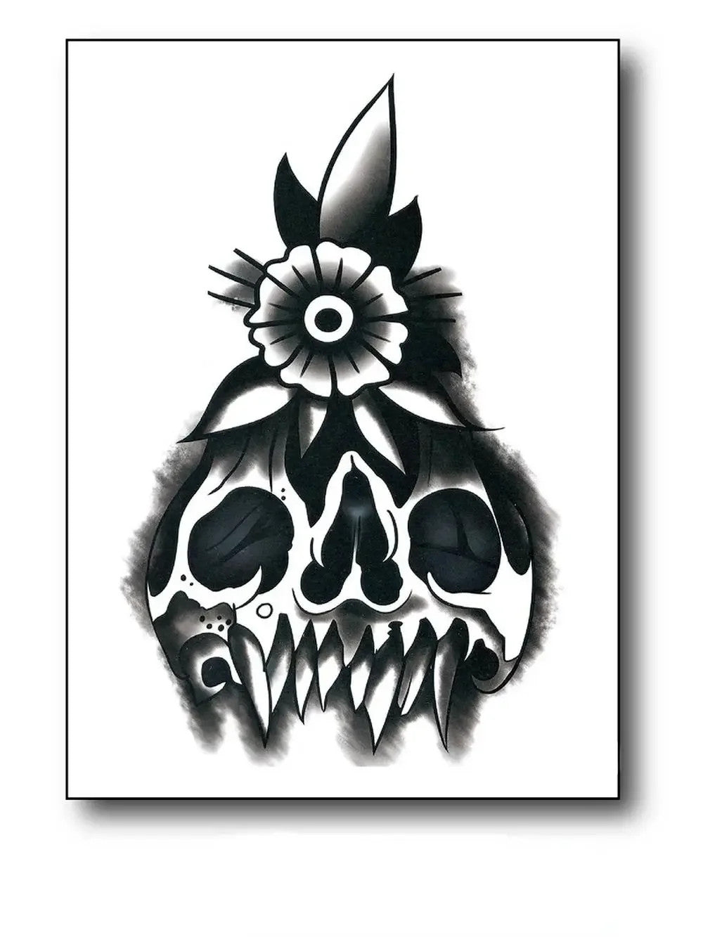 Rose Flower Hand Back Art Temporary Tattoo Sticker - Waterproof
