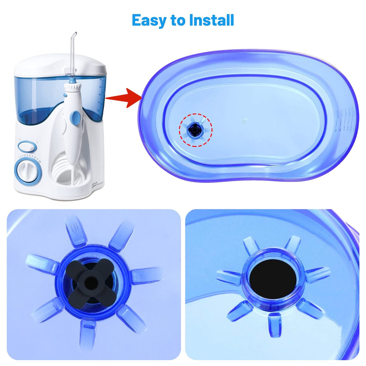 6pcs Water Flosser Reservoir Valve Gaskets for Waterpik WP-100 WP-900+
