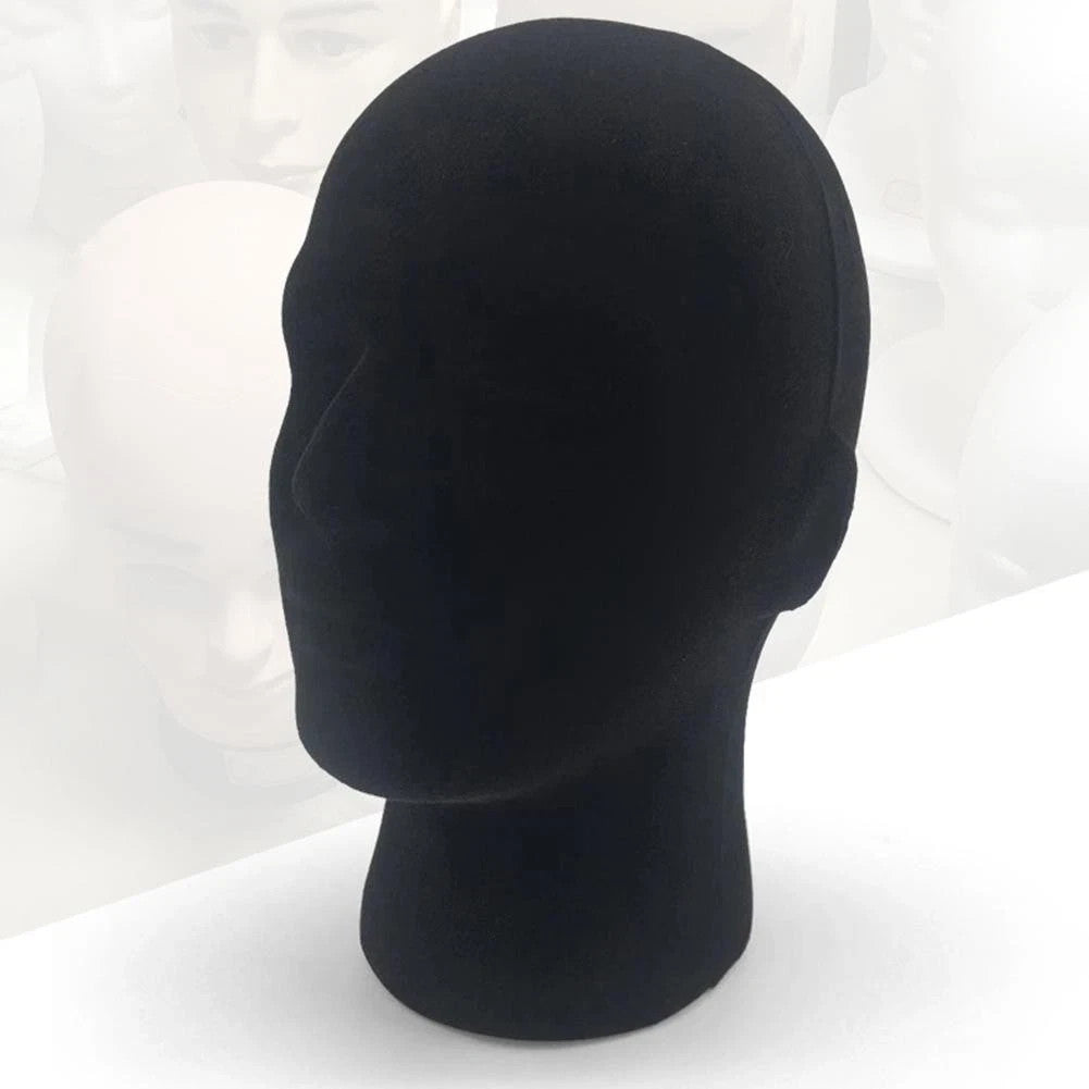 Male Foam Mannequin Head Display Stand for Hats, Wigs, Glasses, and Accessories