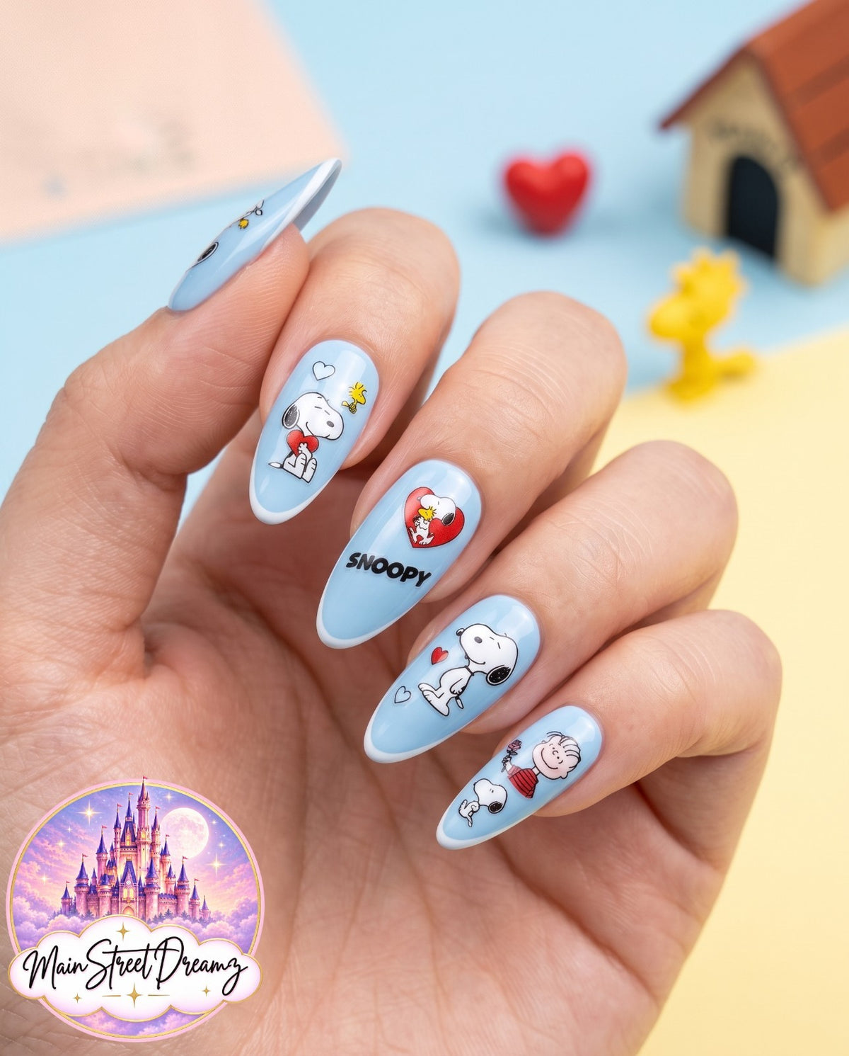 Snoopy 3D Nail Art Stickers - Peanuts Nail Decals for Creative Manicures