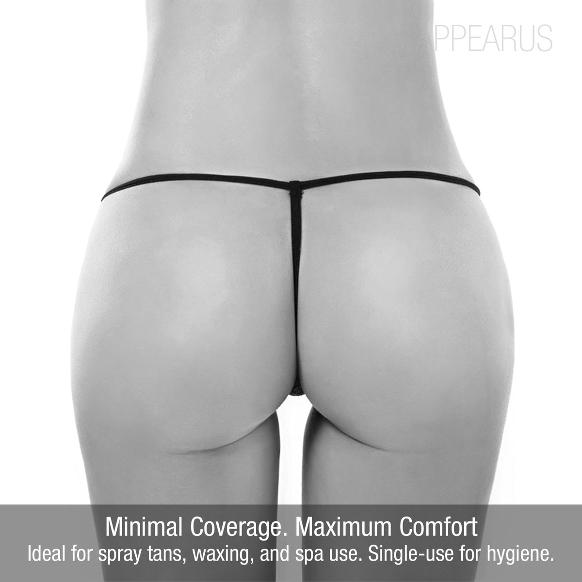 Disposable Women's T-String Thongs for Spray Tanning & Spa Treatments - 60 Pack