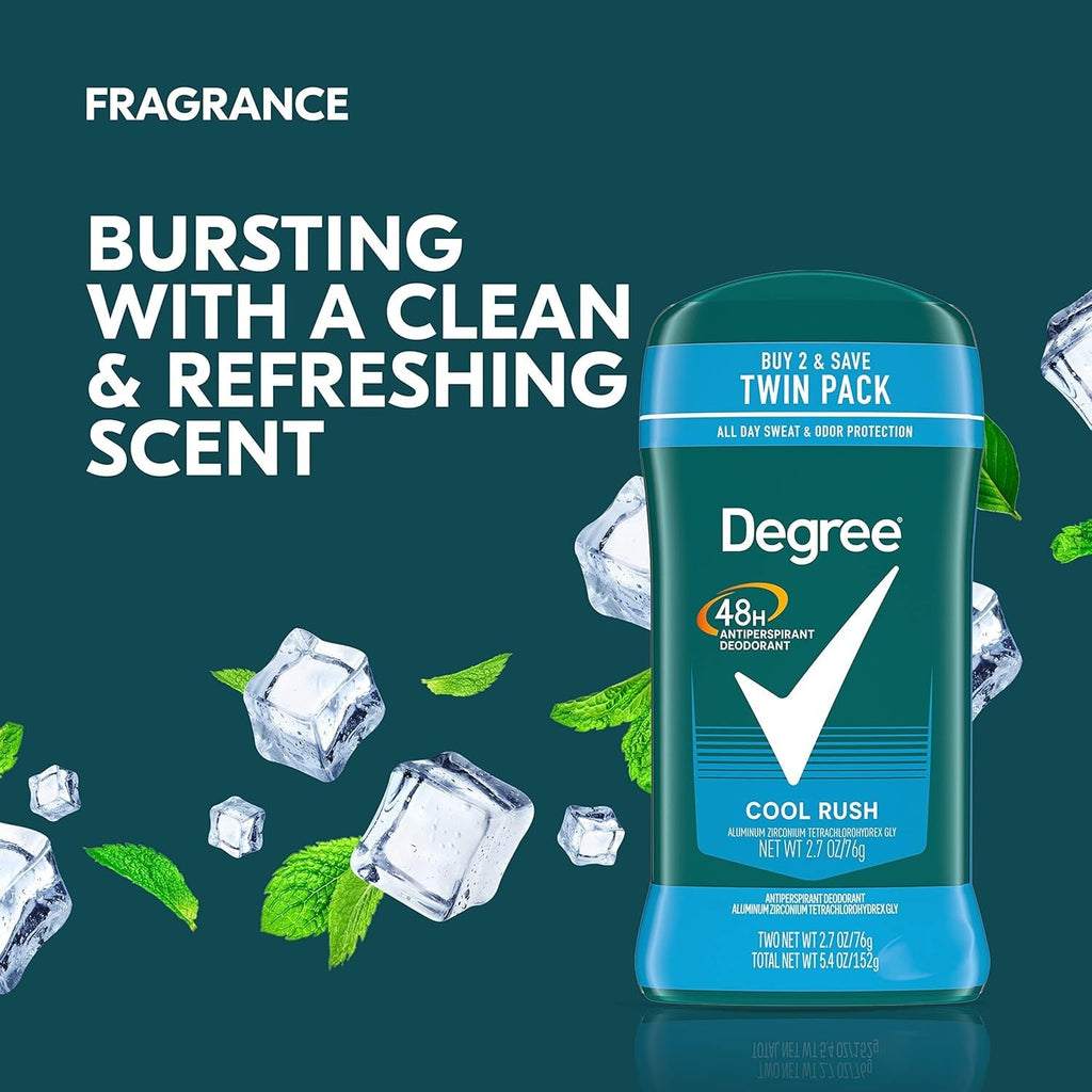 Men's Antiperspirant Deodorant Twin Pack 48-Hour Fresh Cool Rush 2.7 oz